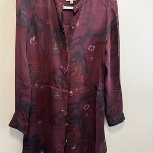 Wilfred Burgundy Silk Blouse